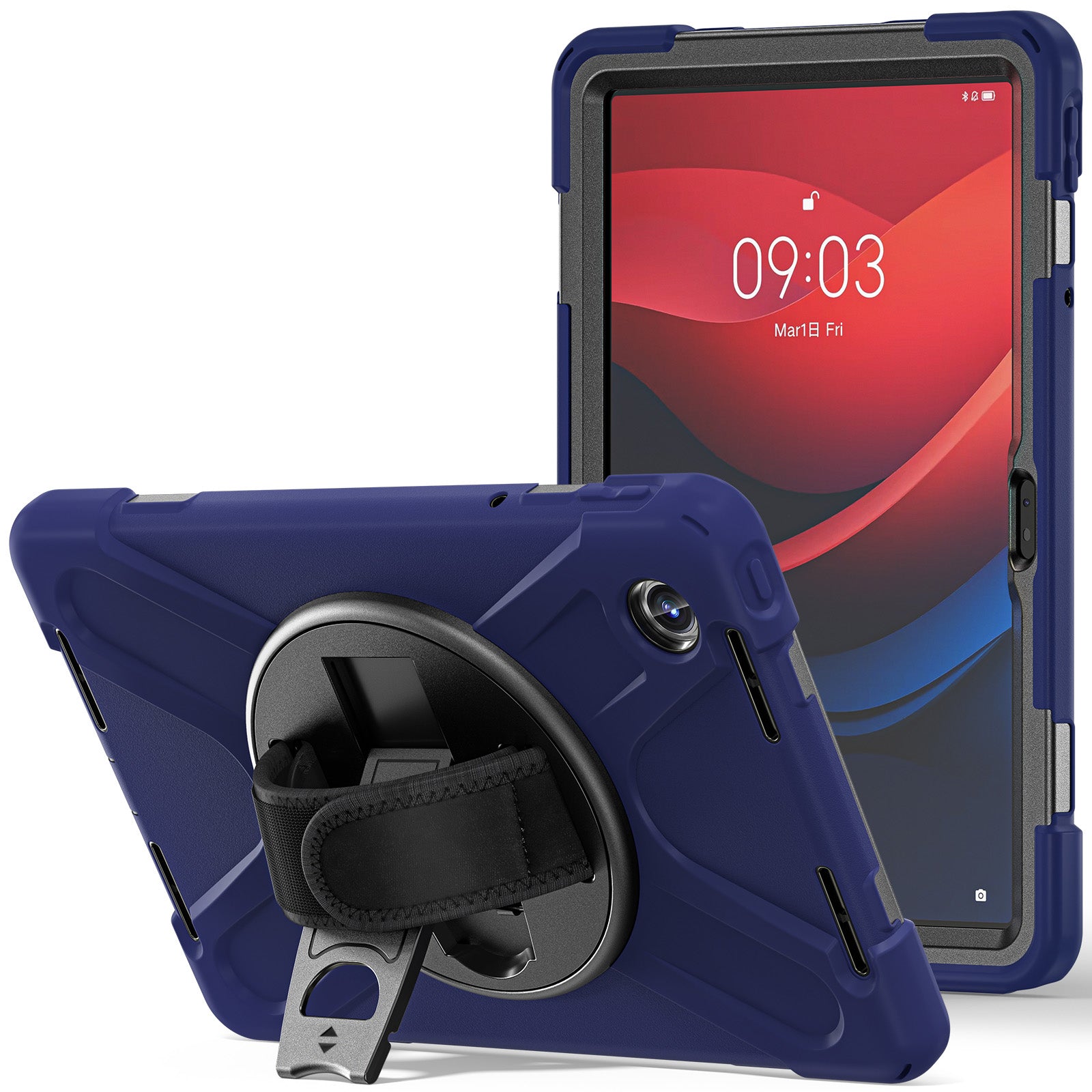 For Lenovo Tab M11 TB-330FU / 331FC / Xiaoxin Pad 11 2024 Case Hand Strap Protective PC+Silicone Tablet Cover For Lenovo Tab M11 TB-330FU / 331FC / Xiaoxin Pad 11 2024 Case Hand Strap Protective PC+Silicone Tablet Cover